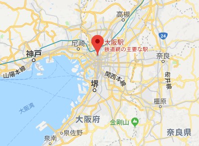 大阪で自毛植毛できるクリニックの場所（地図）